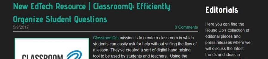 ClassroomQ Featured in The EdTech Round Up